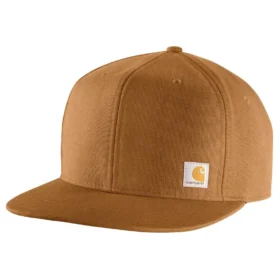 Gorra de béisbol de tela de algodón Firm Duck con visera plana