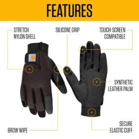 Guantes de cuero sintético para mujer de alta destreza, sensibles al tacto y con puño seguro